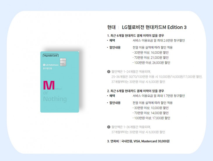 LG헬로비전 현대카드
